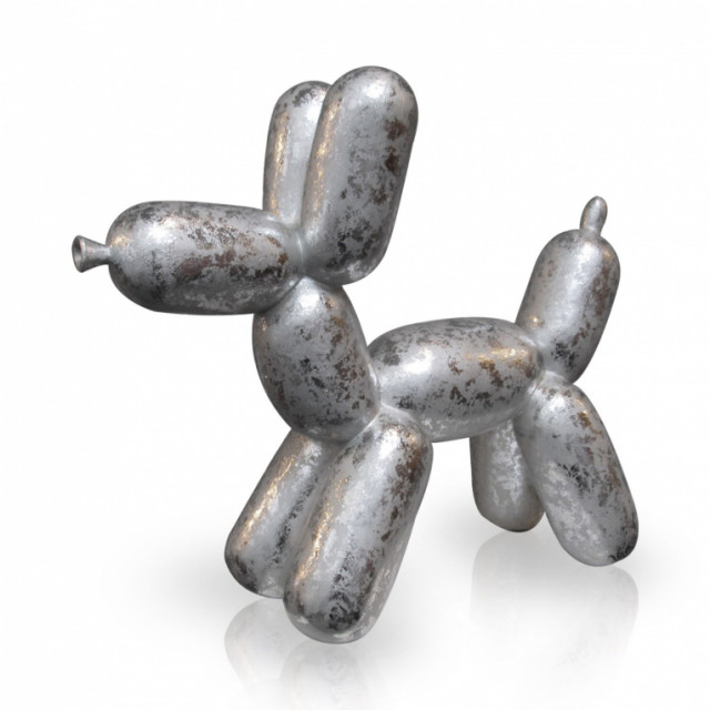 Balloon dog zilver, large